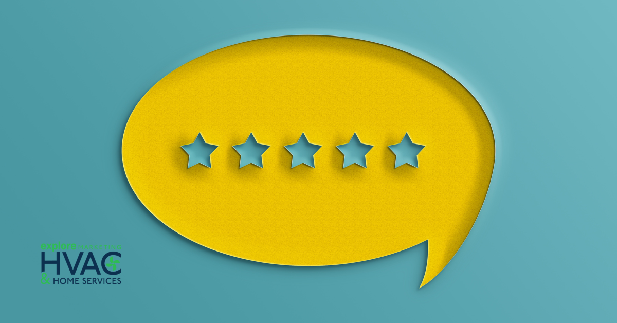 speech bubble with review stars